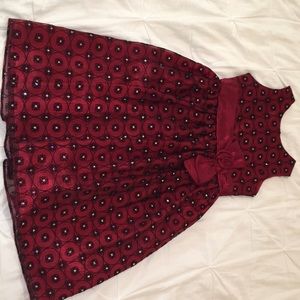 Never worn red and black formal dress for girls.